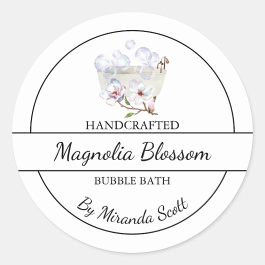 Étiquette de bain simple maison Magnolia (Devant)