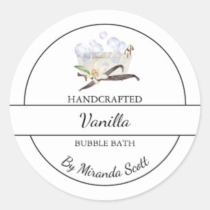 Étiquette de bain simple maison Vanilla Bubble
