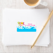 Étiquette de balise de la fête de la piscine d'eau (En situation)