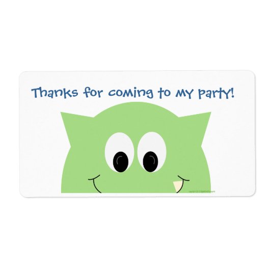 Étiquette de balise Monster Favors (Devant)