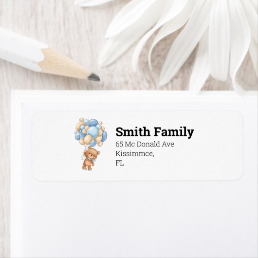 Étiquette de ballon Teddy Bear (En situation)