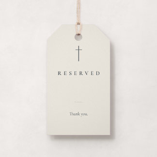 Étiquette de banc d'église réservé Grace Stone