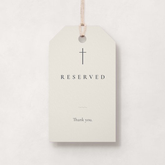 Étiquette de banc d'église réservé Grace Stone