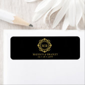 Étiquette de bande de cigare de mariage à monogram (En situation)