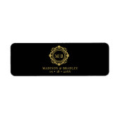 Étiquette de bande de cigare de mariage à monogram (Devant)