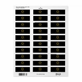 Étiquette de bande de cigare de mariage à monogram (Feuille entière)