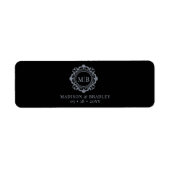Étiquette de bande de cigare de mariage à monogram (Devant)