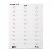 Étiquette de bande de cigare de mariage à monogram (Feuille entière)