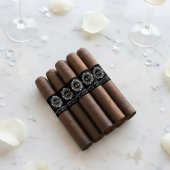 Étiquette de bande de cigare de mariage à monogram