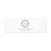 Étiquette de bande de cigare de mariage à monogram (Devant)