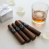 Étiquette de bande de Mariage de cigar à monogramm