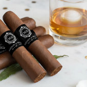 Étiquette de bande de Mariage de cigar à monogramm