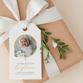 Étiquette de baptême photo de script simple | Pers