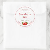 Étiquette de barres de fraises maison (Sac)