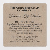 Étiquette de baume à lèvre imperméable à papier Kr (Design 1)