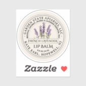 étiquette de baume à lèvres en cire d'abeille 2 po (Feuille)