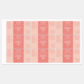 étiquette de beauté minimaliste imperméable - rose (Feuille)