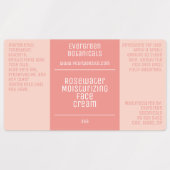 étiquette de beauté minimaliste imperméable - rose (Design 1)