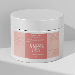 étiquette de beauté minimaliste imperméable - rose