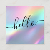 Étiquette de beauté moderne en script holographiqu (Devant)