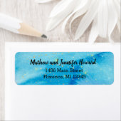 Étiquette De beaux ciels turquoise et des étoiles étincelant (En situation)