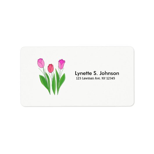 Étiquette De beaux tulipes (Devant)