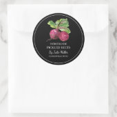 Étiquette de betterave cuite maison simple (Sac)