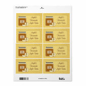 Étiquette de beurre Apple (Feuille entière)