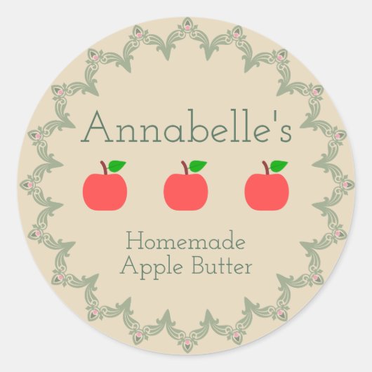Étiquette de beurre Apple (Devant)