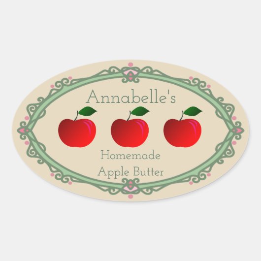 Étiquette de beurre Apple fait maison (Devant)