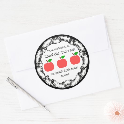 Étiquette de beurre Apple Personnaliser (Enveloppe)