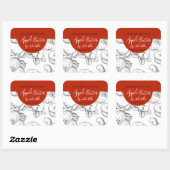 Étiquette de beurre d'Apple fait maison noir et bl (Feuille)