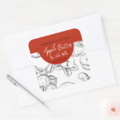 Étiquette de beurre d'Apple fait maison noir et bl (Enveloppe)