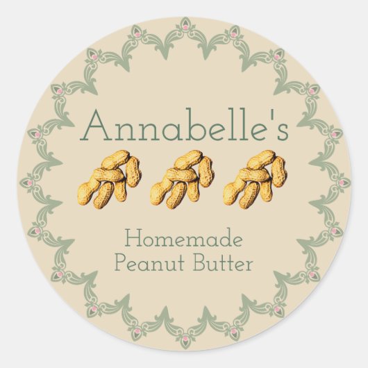 Étiquette de beurre d'arachide (Devant)