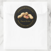 Étiquette de beurre d'arachide fait maison | Noir (Sac)