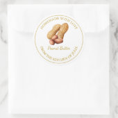 Étiquette de beurre d'arachide maison or | Blanc (Sac)