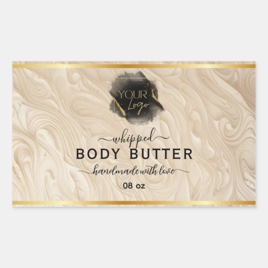Étiquette de beurre de corps fouetté biologique av (Devant)