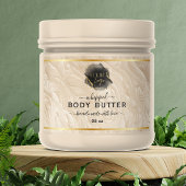 Étiquette de beurre de corps fouetté biologique av