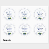 Étiquette de beurre de myrtille fait maison (Feuille)
