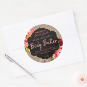 Étiquette de Beurre Floral Kraft personnalisable (Enveloppe)