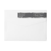 Étiquette de beurre - Gris & Faux Argent Foil (Dos)