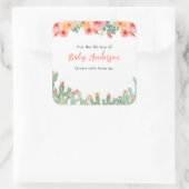 Étiquette de bibliothèque bébé Cactus Floral Boho (Sac)
