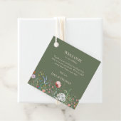 Étiquette de bienvenue de mariage champ de fleurs  (En situation)