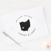 Étiquette de bienvenue du Mariage de l'Ohio, noir  (Enveloppe)