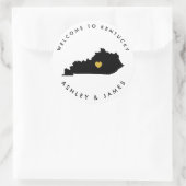 Étiquette de bienvenue du Mariage du Kentucky, noi (Sac)
