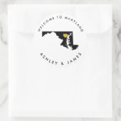 Étiquette de bienvenue du Mariage du Maryland (Sac)