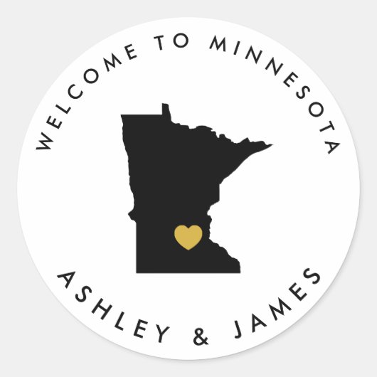 Étiquette de bienvenue du Mariage du Minnesota, no (Devant)