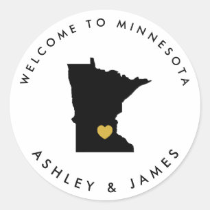 Étiquette de bienvenue du Mariage du Minnesota, no