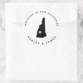 Étiquette de bienvenue du Mariage du New Hampshire (Sac)