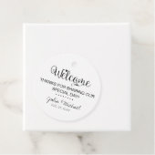 Étiquette de bienvenue et Merci de mariage, étique (En situation)